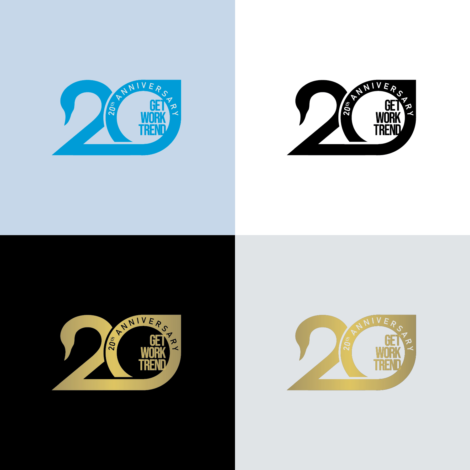 Logo Design by kfade for Get Work Trend Kft. | Design #32298948