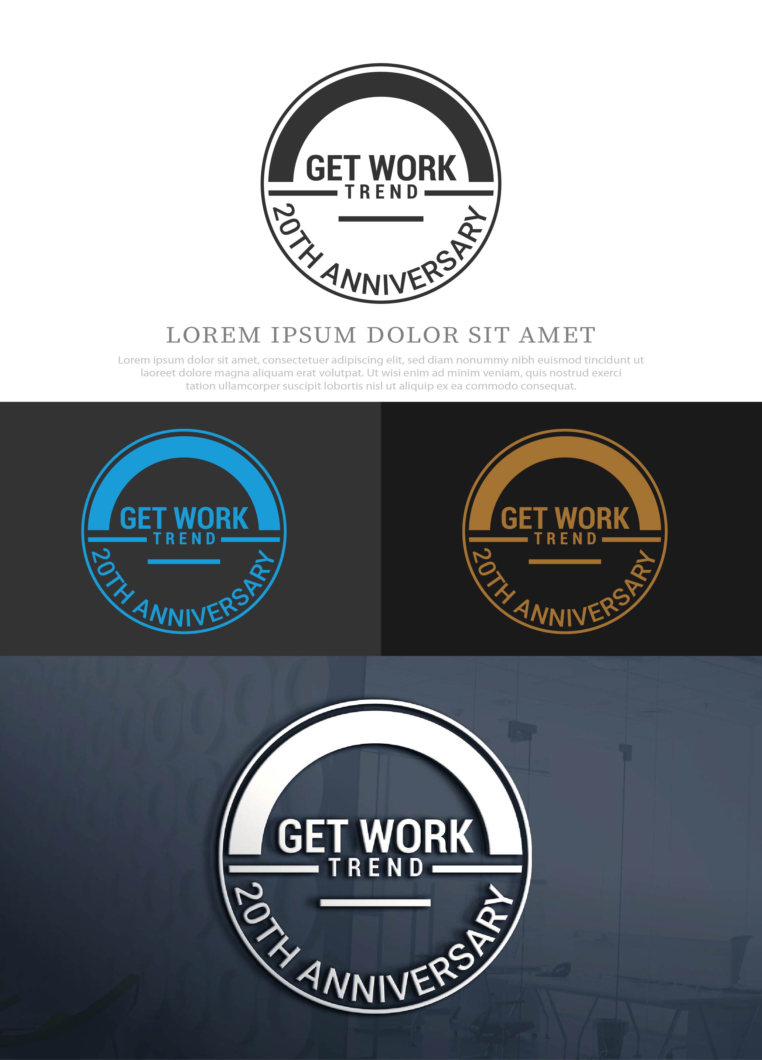 Logo Design by NasarLogo for Get Work Trend Kft. | Design #32303082