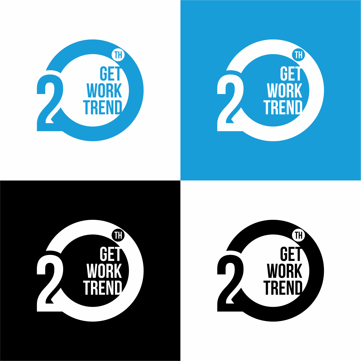 Logo Design by Sibyle for Get Work Trend Kft. | Design #32255303