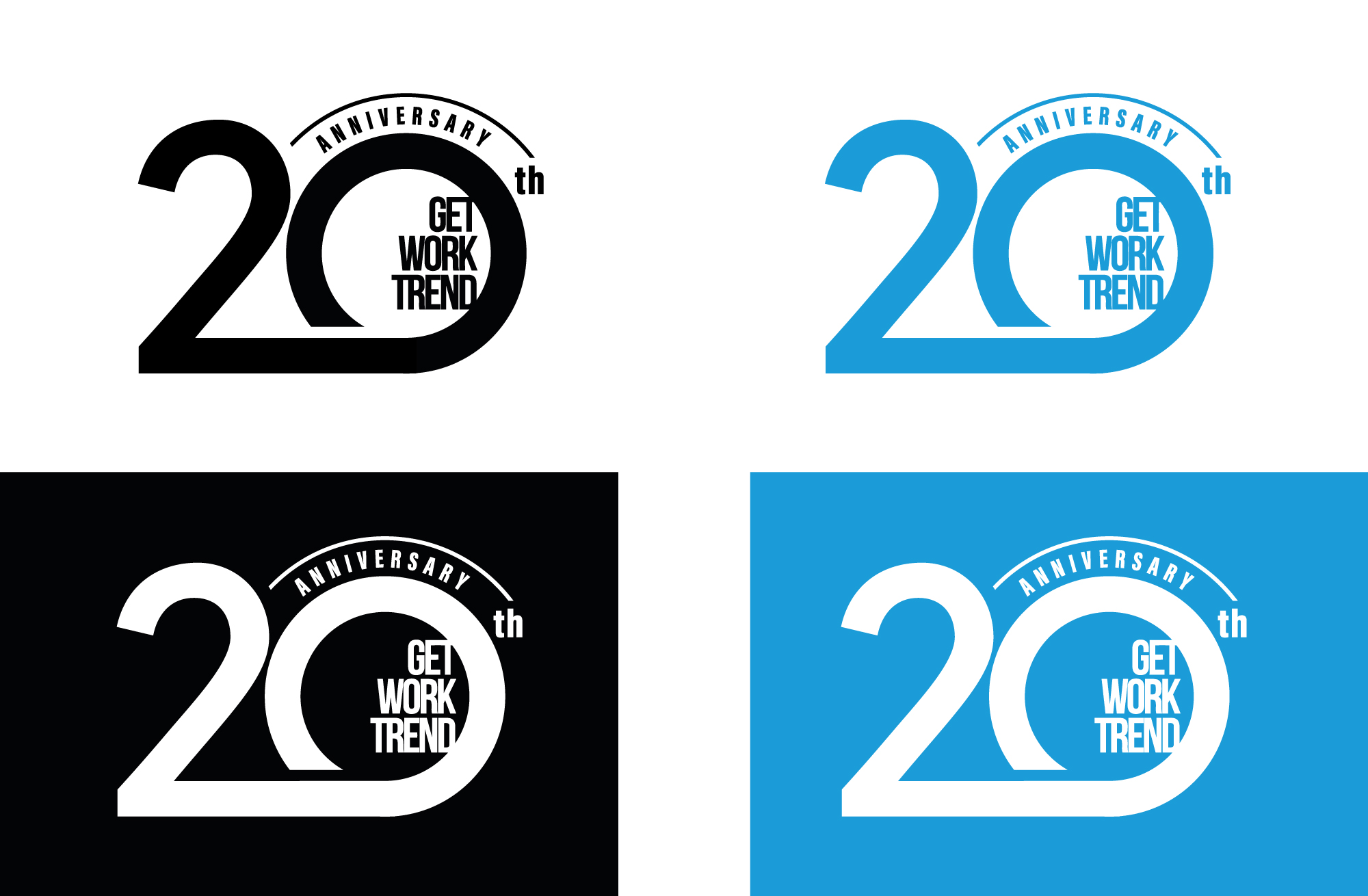 Logo Design by Rubia@ for Get Work Trend Kft. | Design #32266218