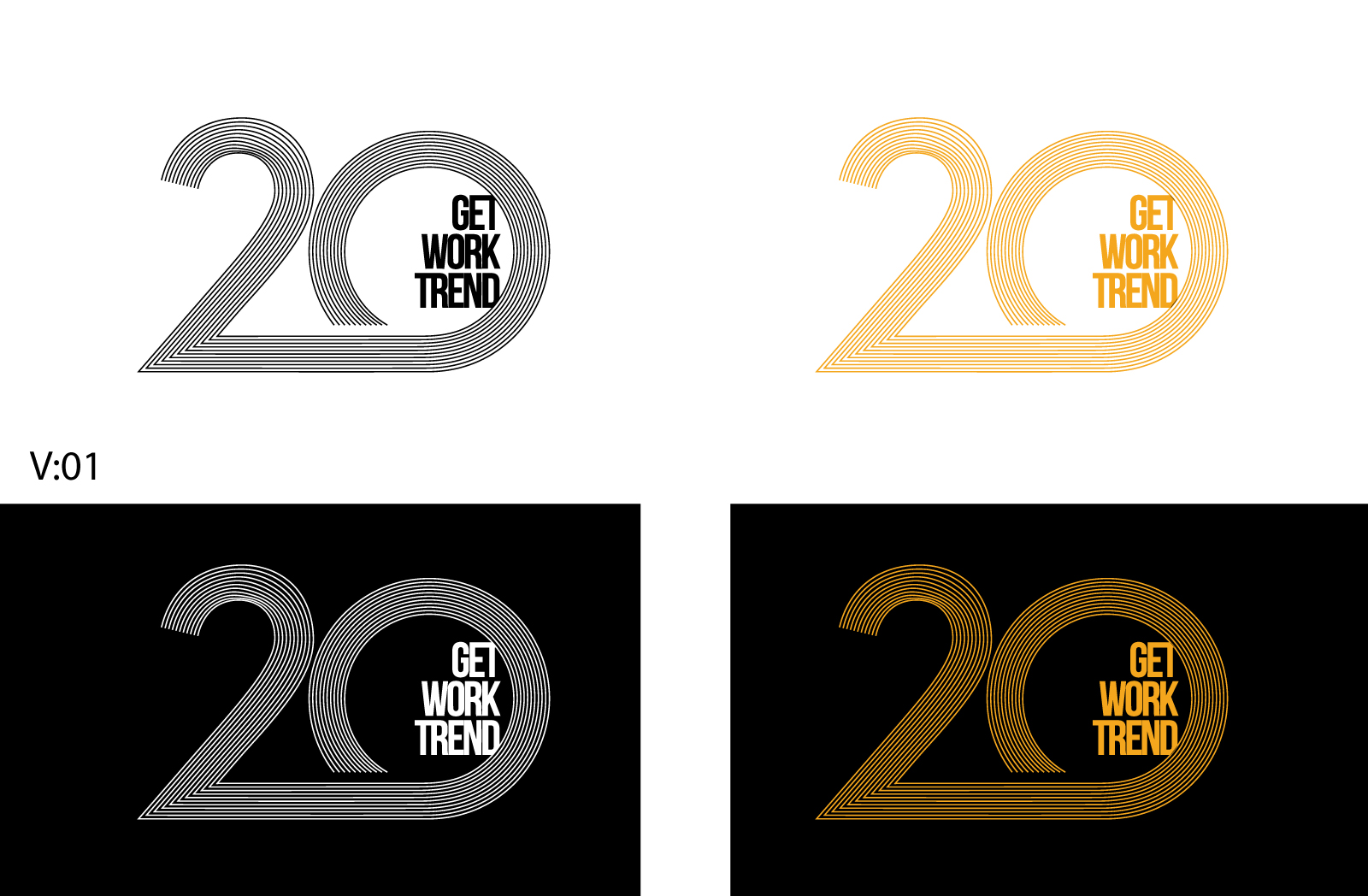 Logo Design by Rubia@ for Get Work Trend Kft. | Design #32289024