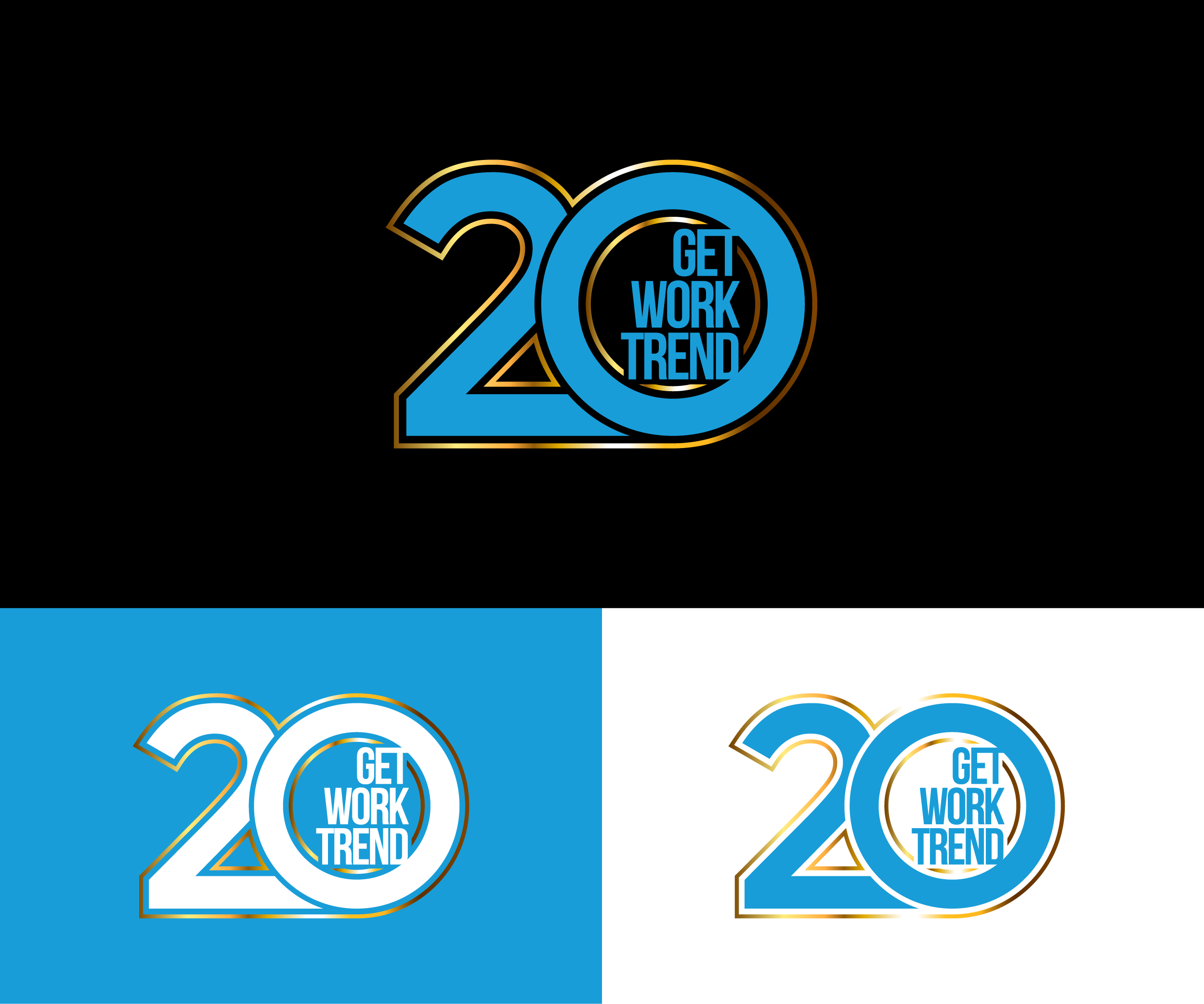 Logo Design by Ayub Zafar for Get Work Trend Kft. | Design #32288575