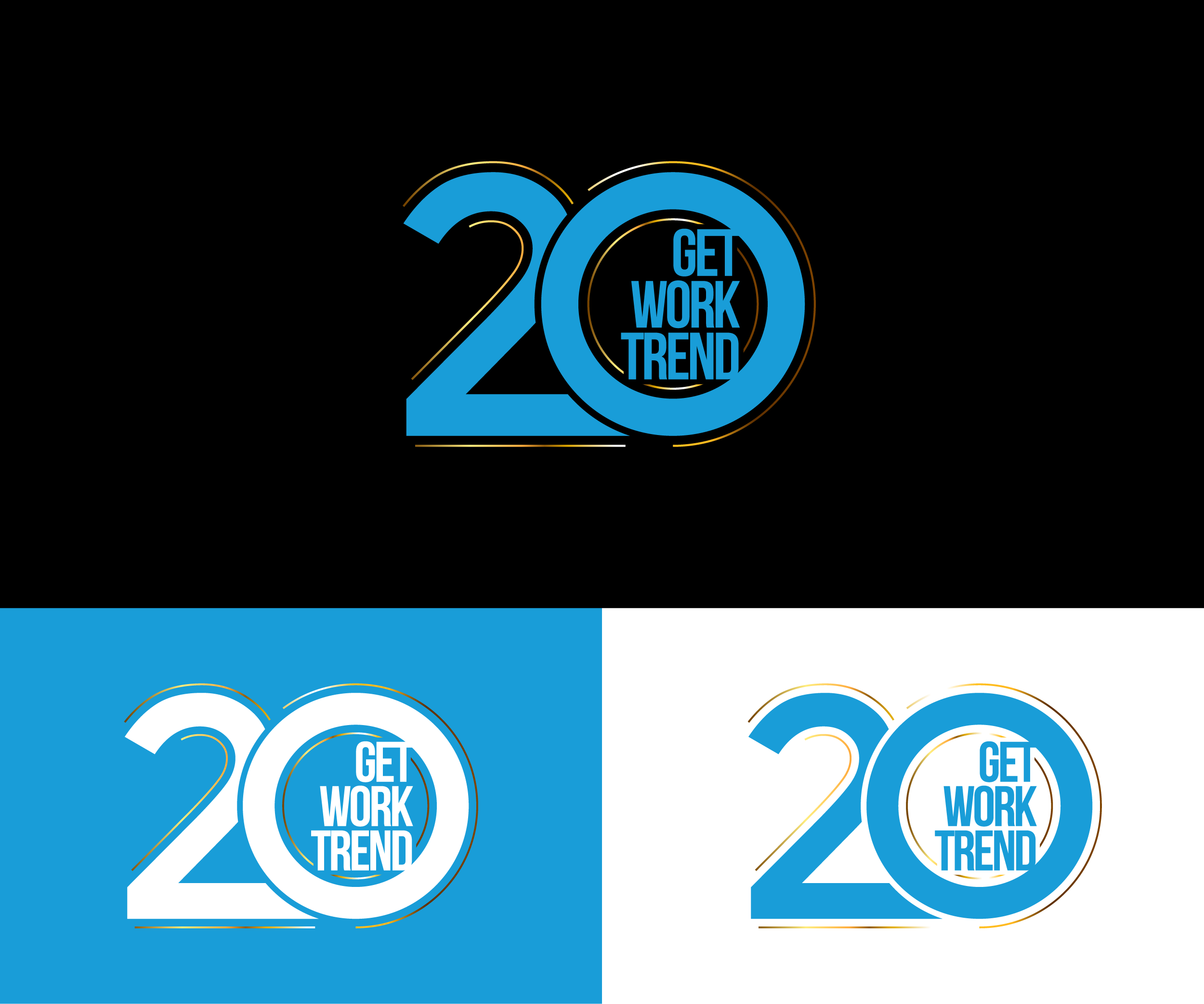 Logo Design by Ayub Zafar for Get Work Trend Kft. | Design #32288607