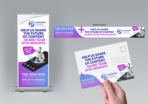 Graphic design for a survey invitation campaign (3 assets)