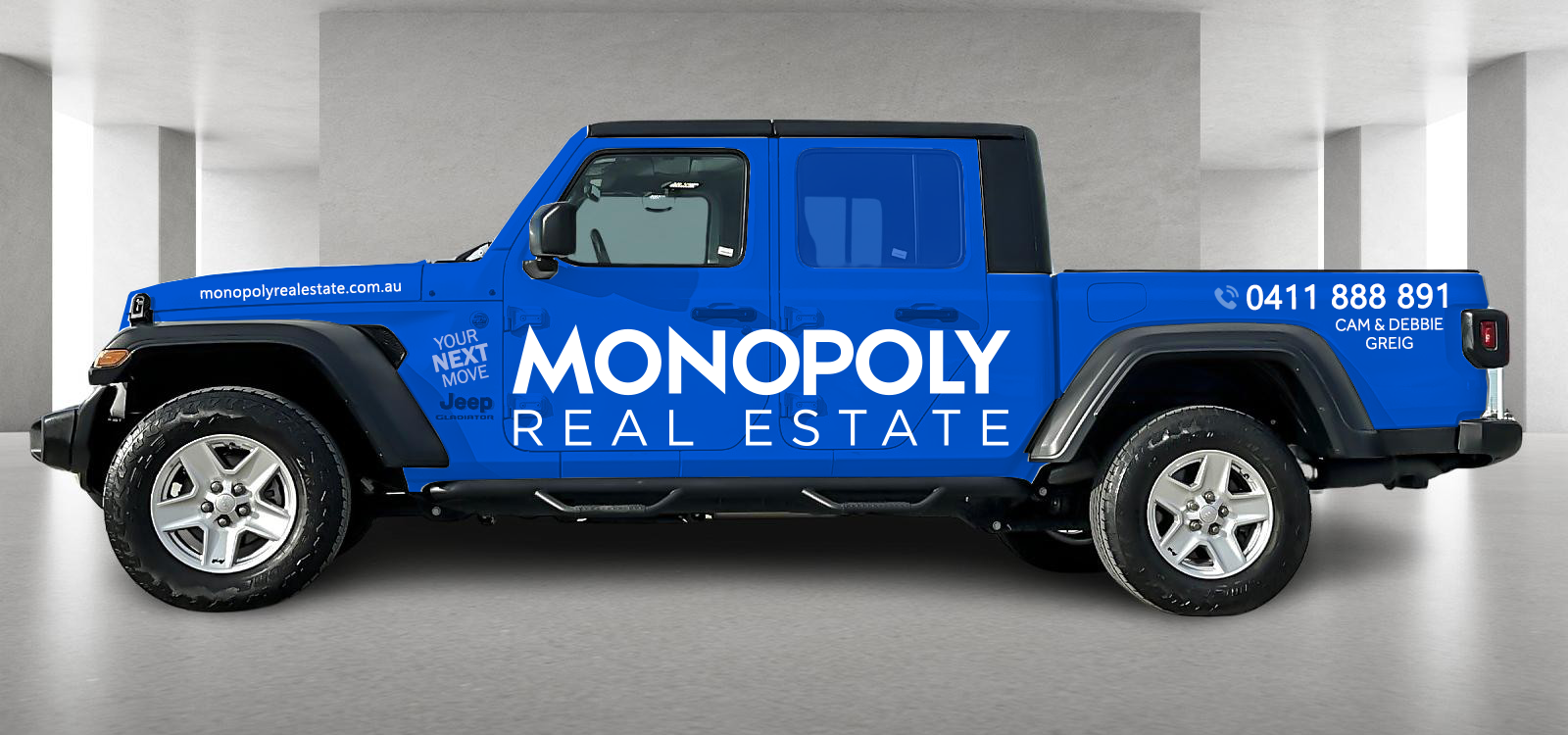 Diseño de Rotulación de Vehículo por typefdesign para Monopoly Real Estate | Diseño #32290389
