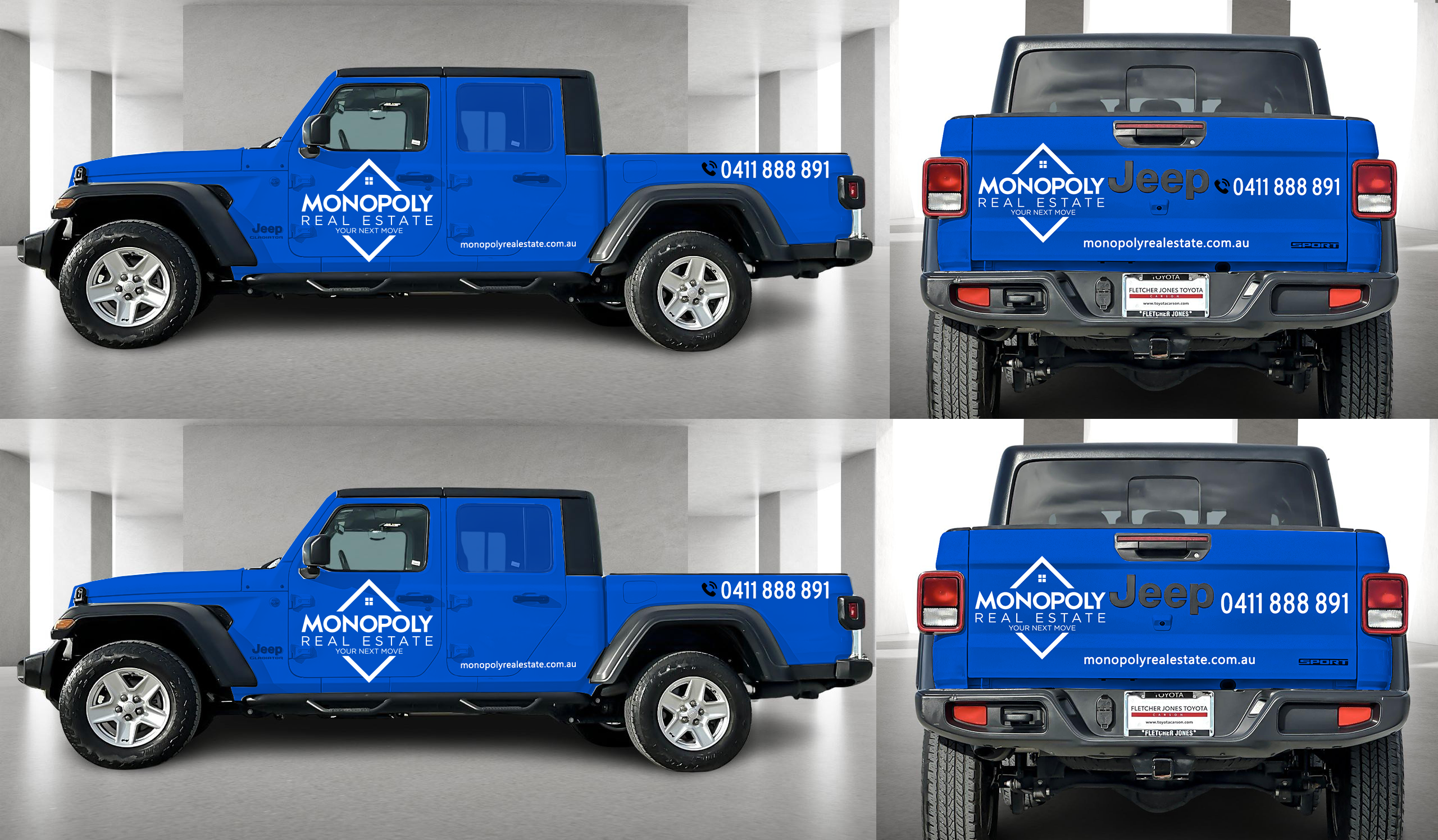 Diseño de Rotulación de Vehículo por typefdesign para Monopoly Real Estate | Diseño #32330754