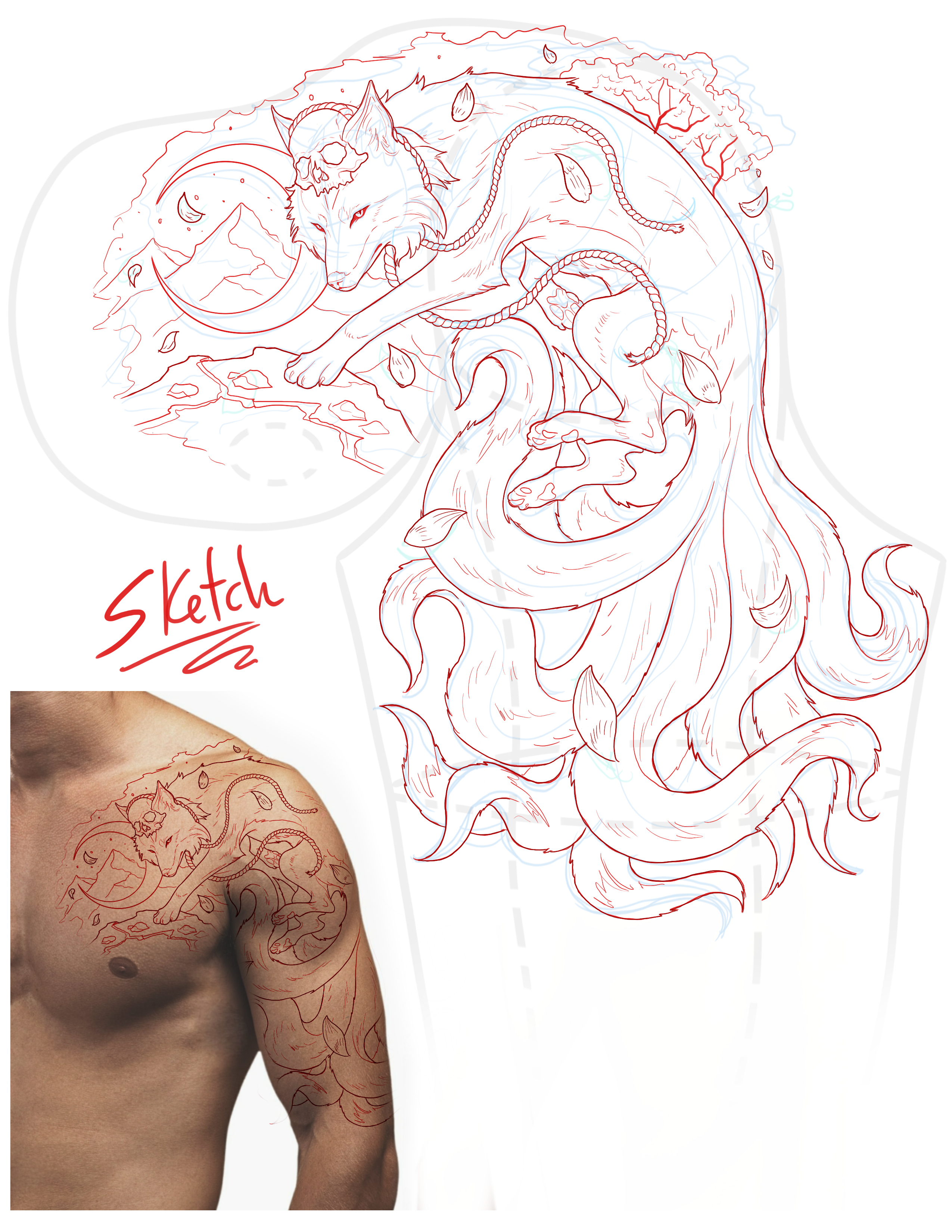 Tattoo Design by rafaelcame 2 for this project | Design #32288565