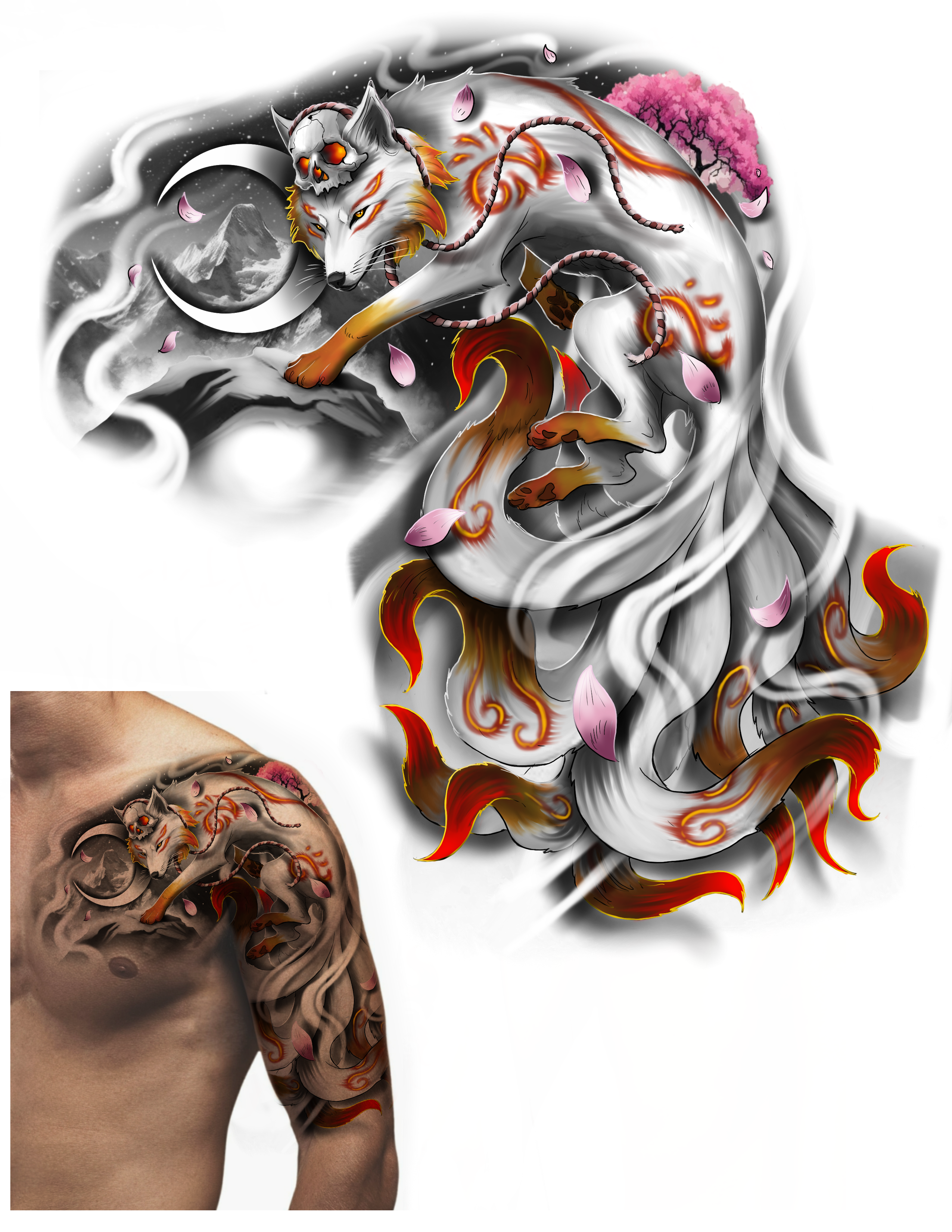 Tattoo Design by rafaelcame 2 for this project | Design #32295053