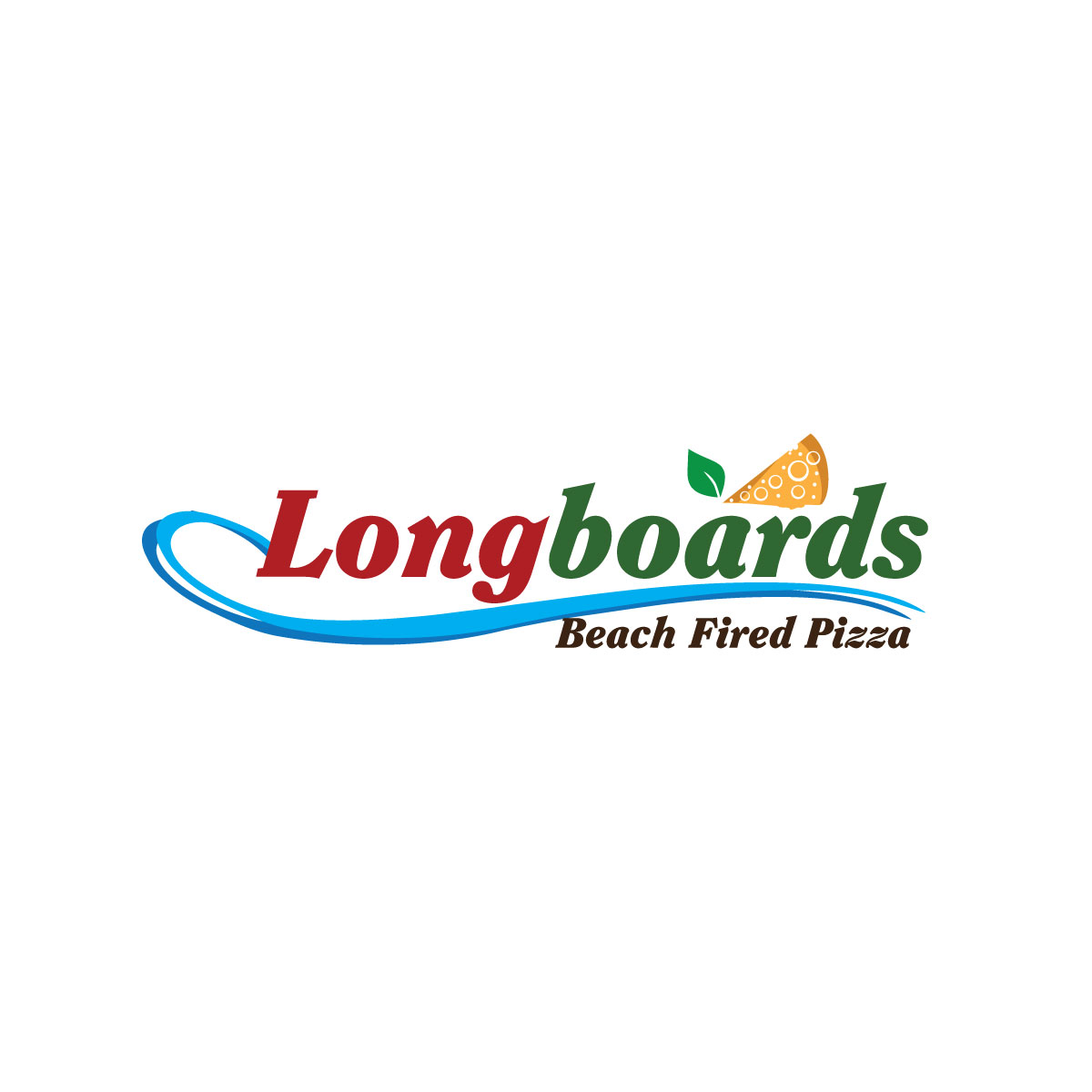 Elegant, Playful Logo Design for Longboards Beach Fired Pizza by