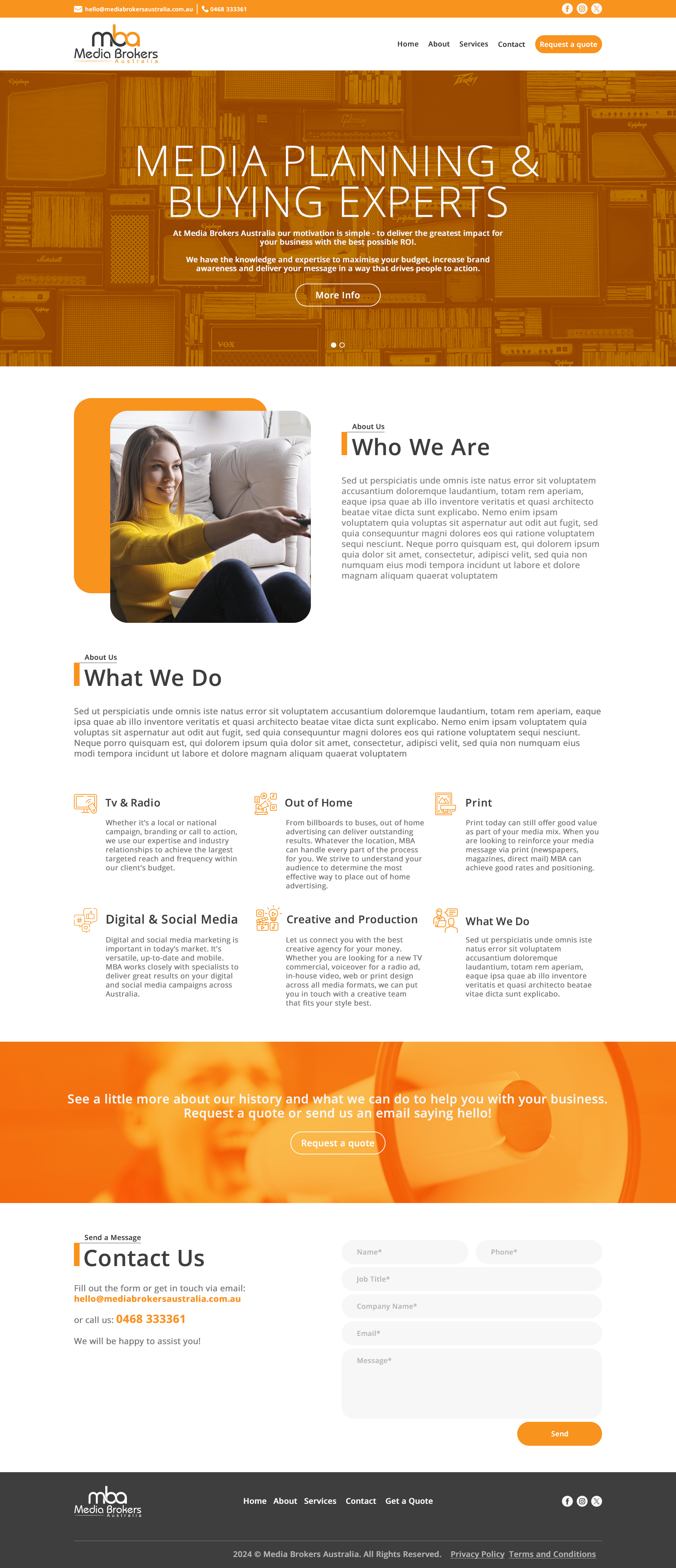 Web-Design von Nightmist für Media Brokers Australia | Design #32332029