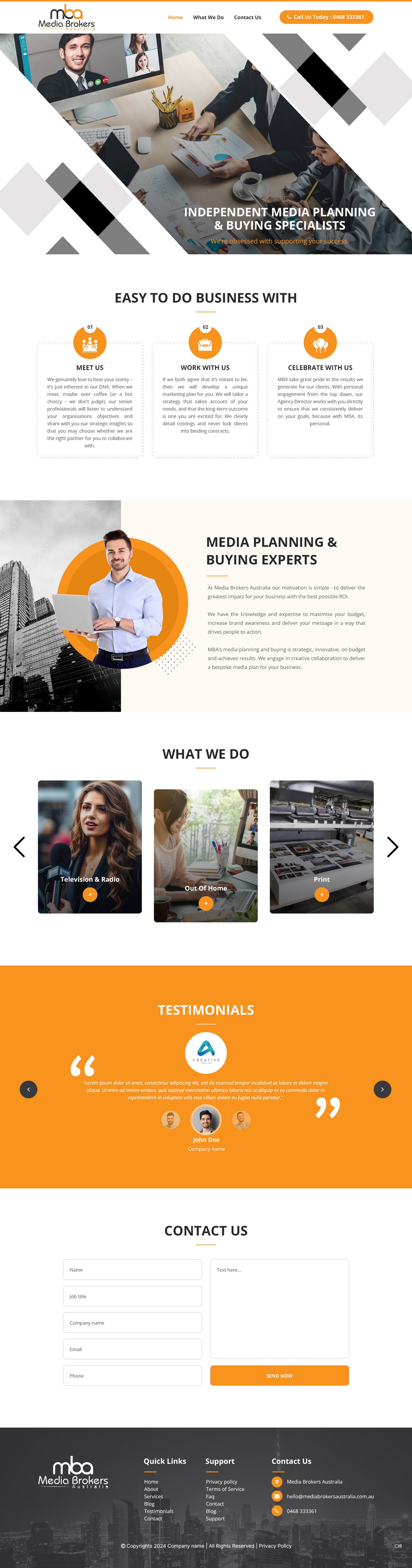 Web Design by pb for Media Brokers Australia | Design #32282877