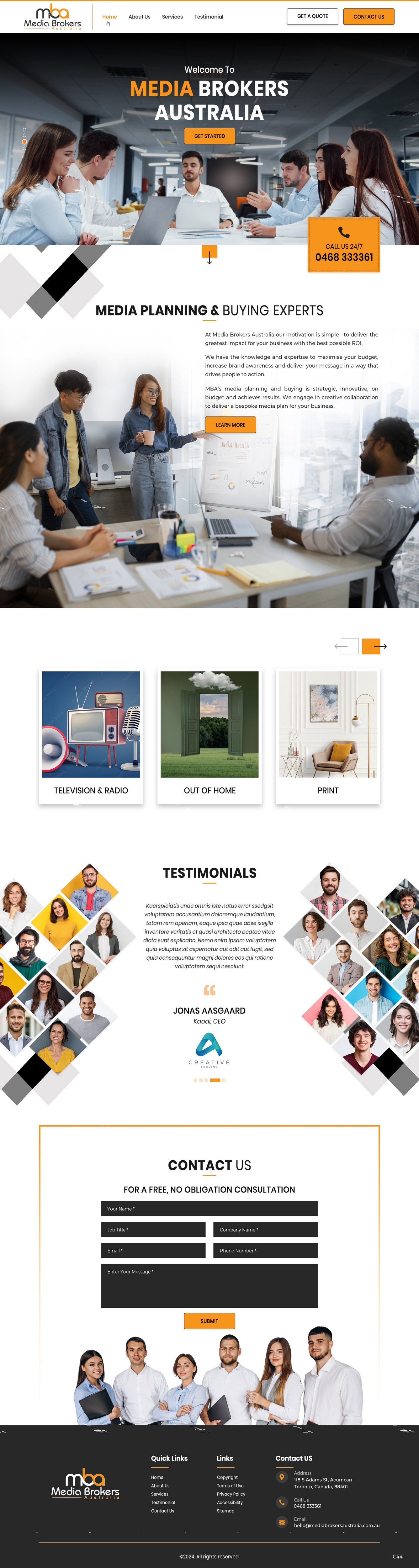 Web-Design von pb für Media Brokers Australia | Design #32282879