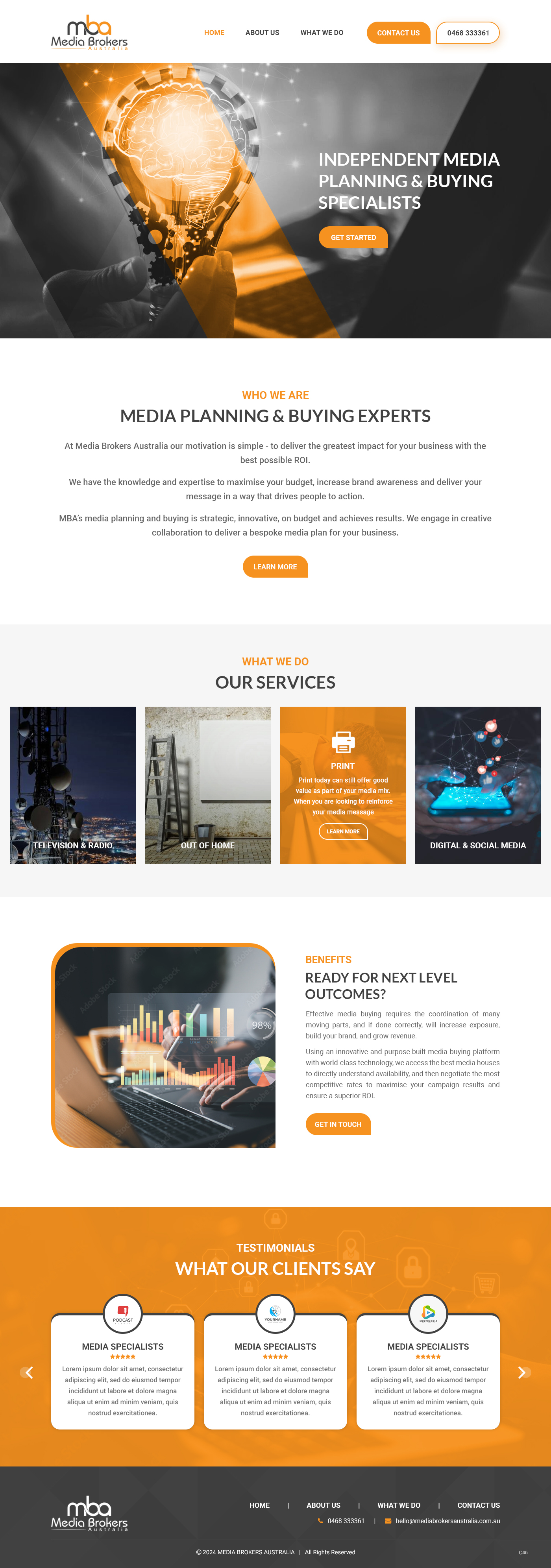 Web Design by pb for Media Brokers Australia | Design #32282880