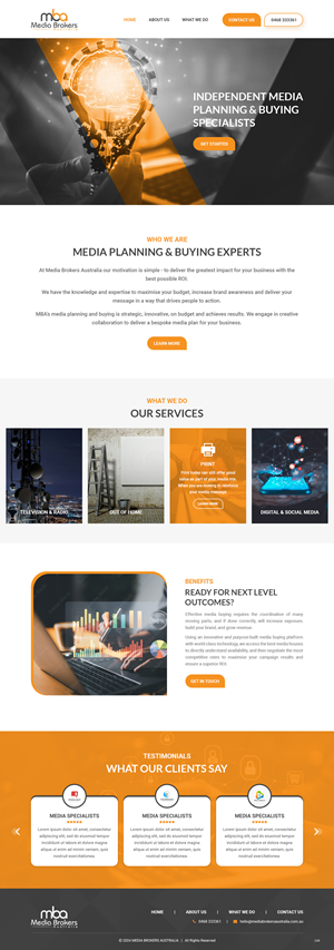 Web Design by pb for Media Brokers Australia | Design: #32282880