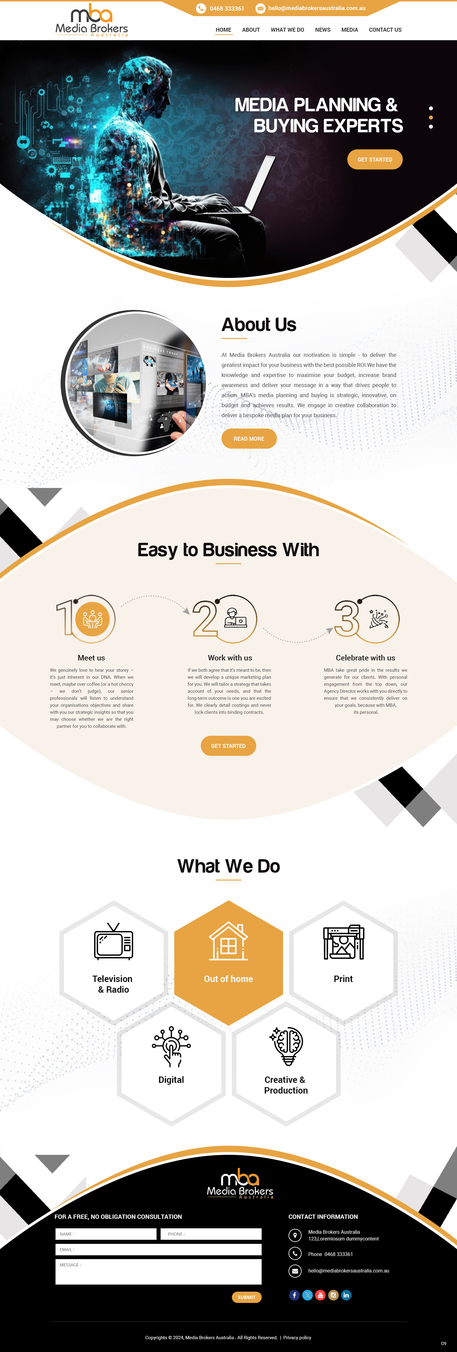 Web-Design von pb für Media Brokers Australia | Design #32282881