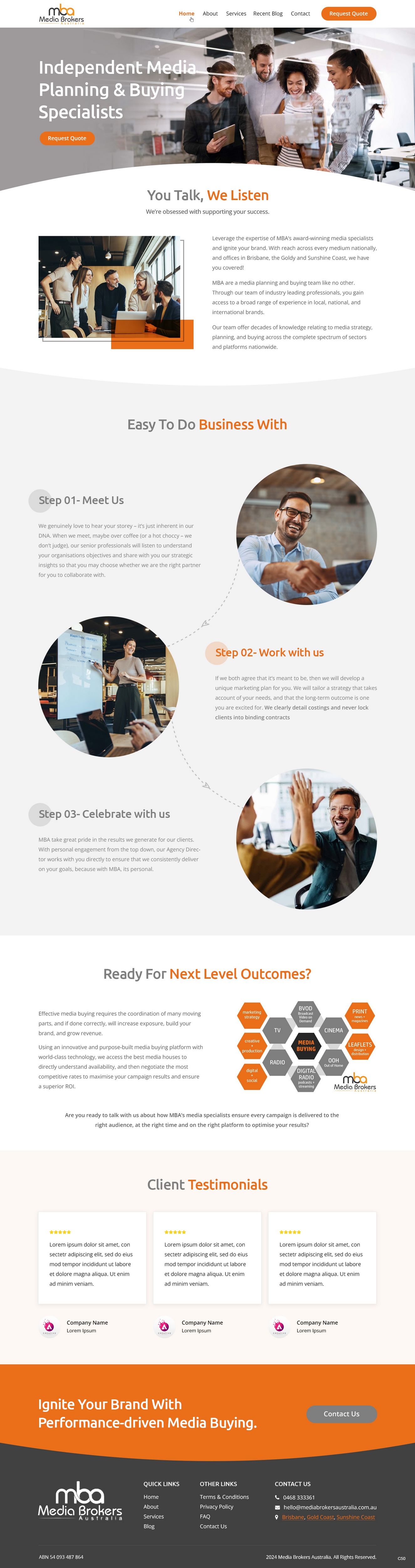 Web Design by pb for Media Brokers Australia | Design #32282883