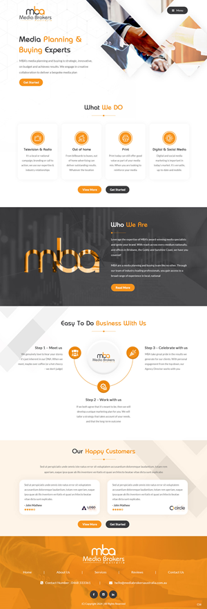 Web Design by pb for Media Brokers Australia | Design: #32282884