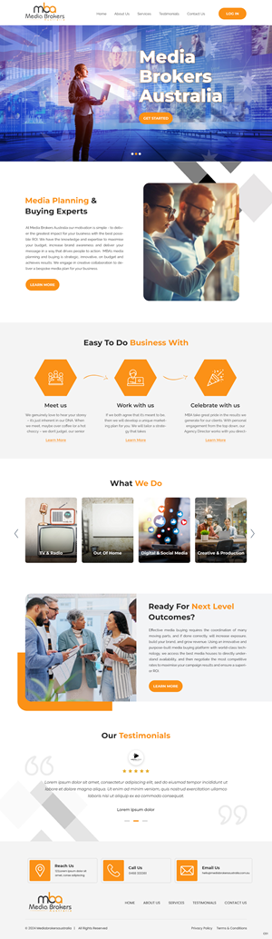 Web Design by pb for Media Brokers Australia | Design: #32282886