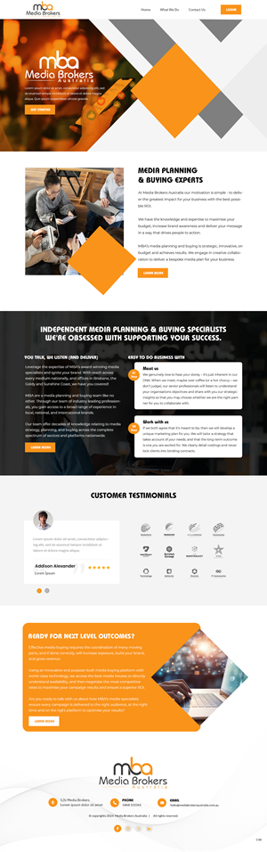 Web Design by pb for Media Brokers Australia | Design: #32282887