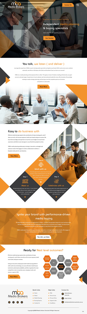 Web Design by pb for Media Brokers Australia | Design: #32282888