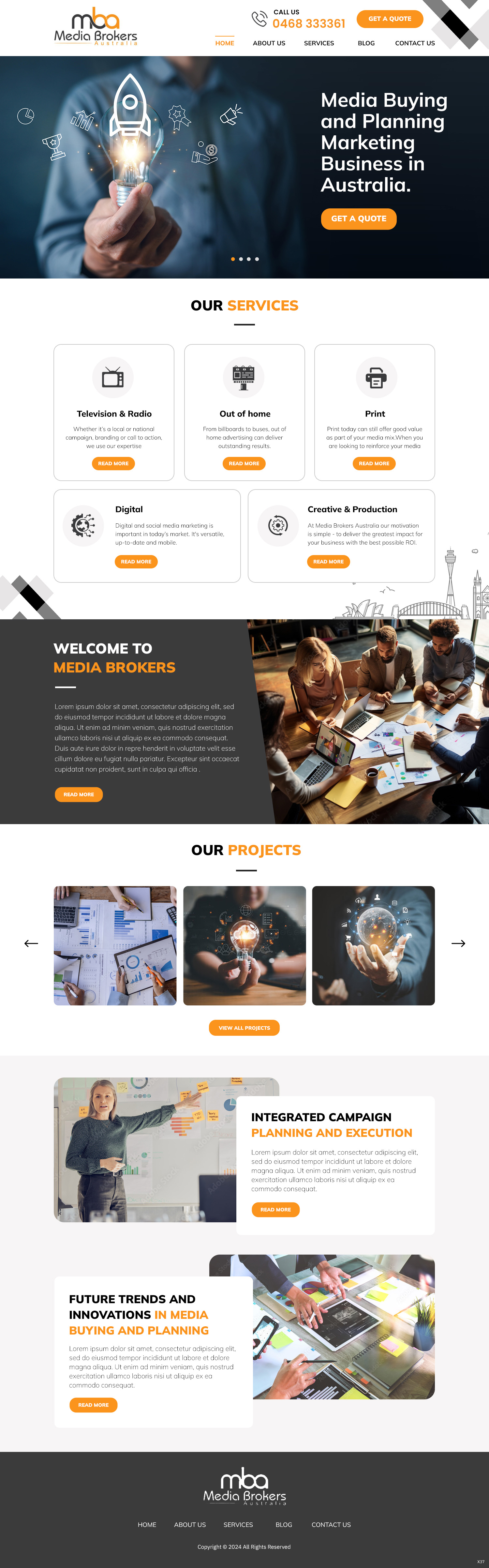Web Design by pb for Media Brokers Australia | Design #32282891