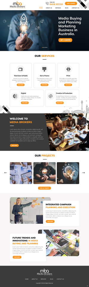 Web Design by pb for Media Brokers Australia | Design: #32282891