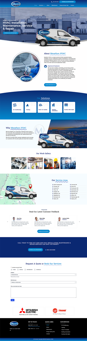 Web Design par DeriMH pour Marathon HVAC | Design : #32739562