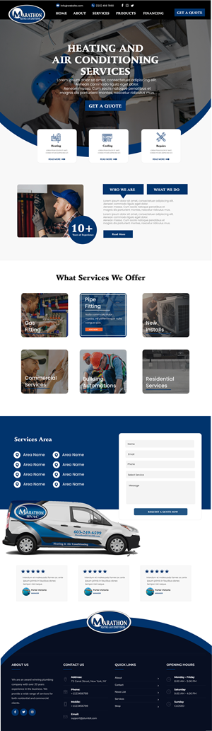 Web-Design von WahDesign für Marathon HVAC | Design #32291025