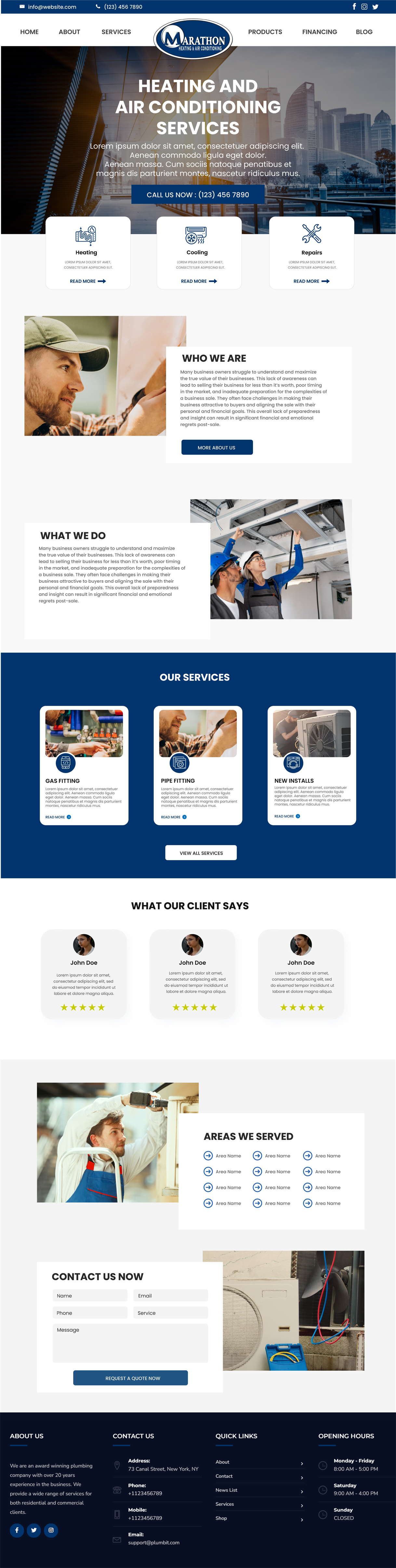 Web-Design von WahDesign für Marathon HVAC | Design #32298077