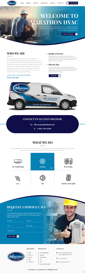 Web Design by pb for Marathon HVAC | Design: #32282841