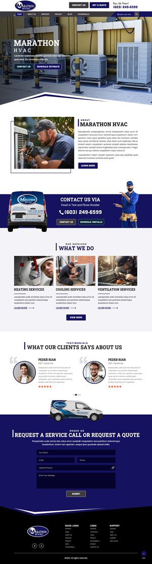 Web Design by pb for Marathon HVAC | Design: #32282842