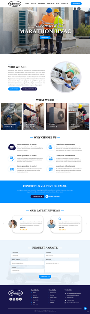 Web Design by pb for Marathon HVAC | Design: #32282843