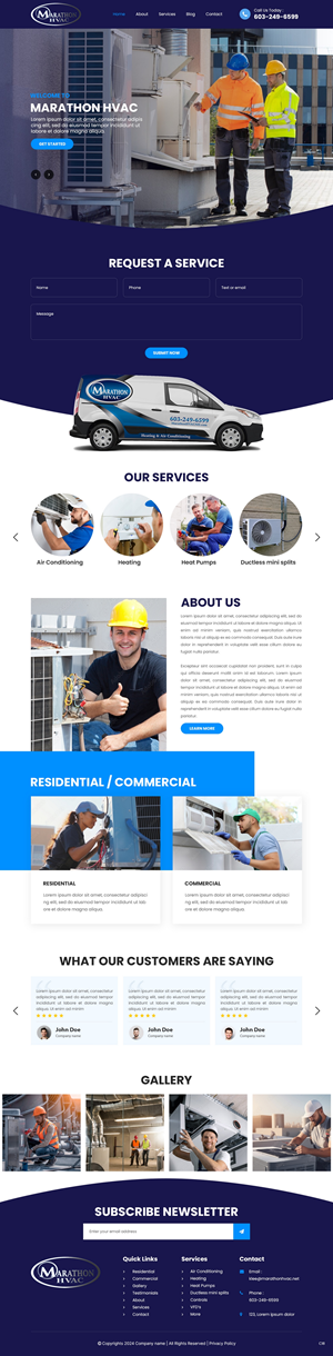 Web Design by pb for Marathon HVAC | Design: #32282844