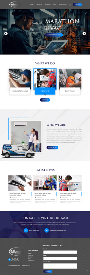 Web Design by pb for Marathon HVAC | Design: #32282847