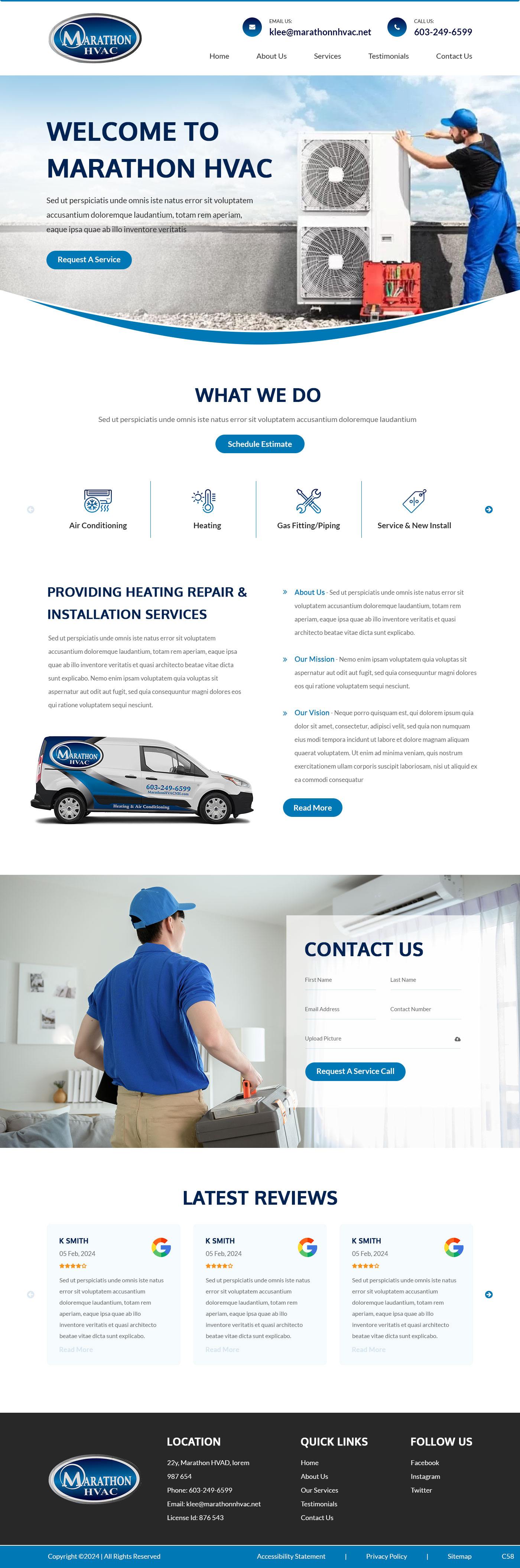 Web Design by pb for Marathon HVAC | Design #32282848
