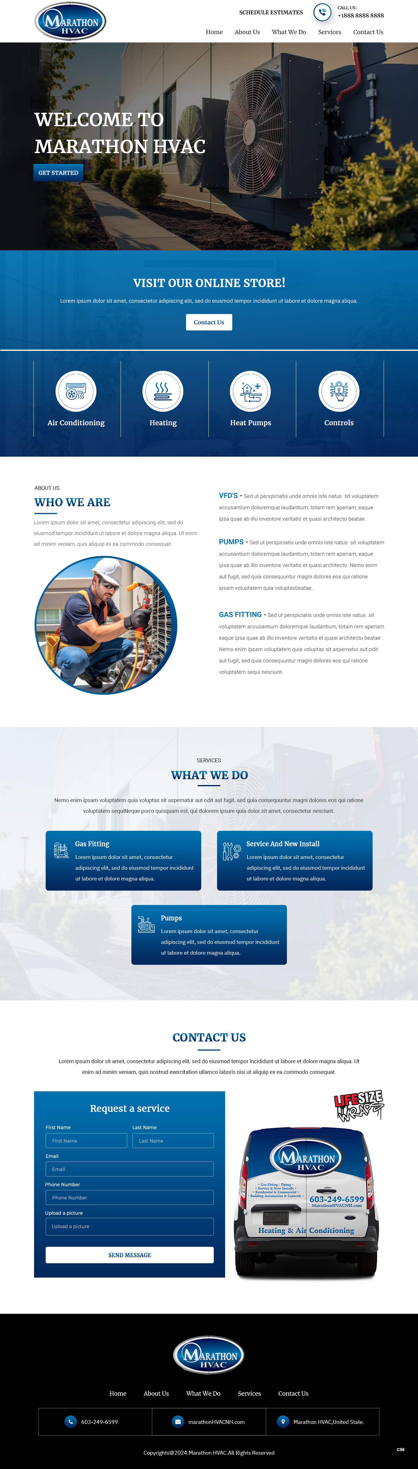 Web Design by pb for Marathon HVAC | Design #32282849