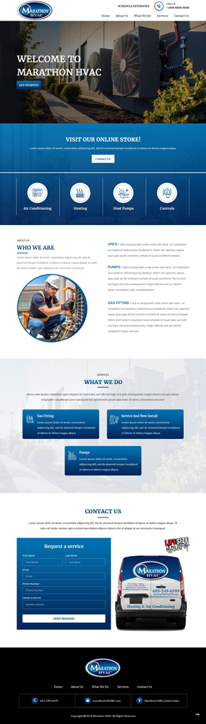 Web Design by pb for Marathon HVAC | Design: #32282849