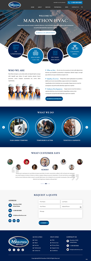 Web Design by pb for Marathon HVAC | Design: #32282850