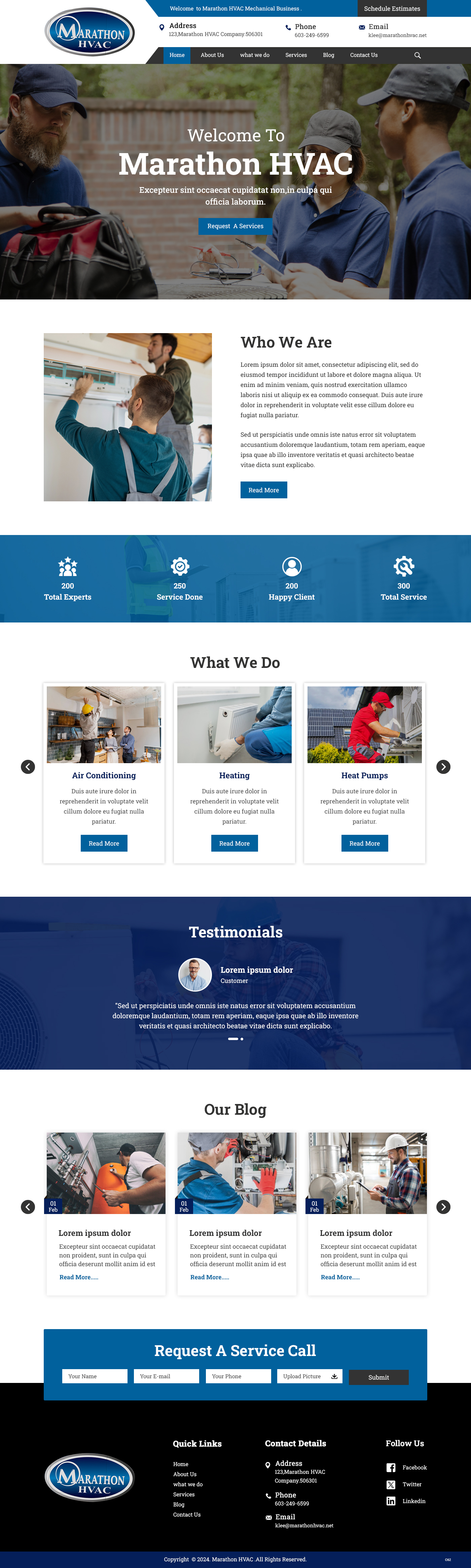 Web Design by pb for Marathon HVAC | Design #32282852
