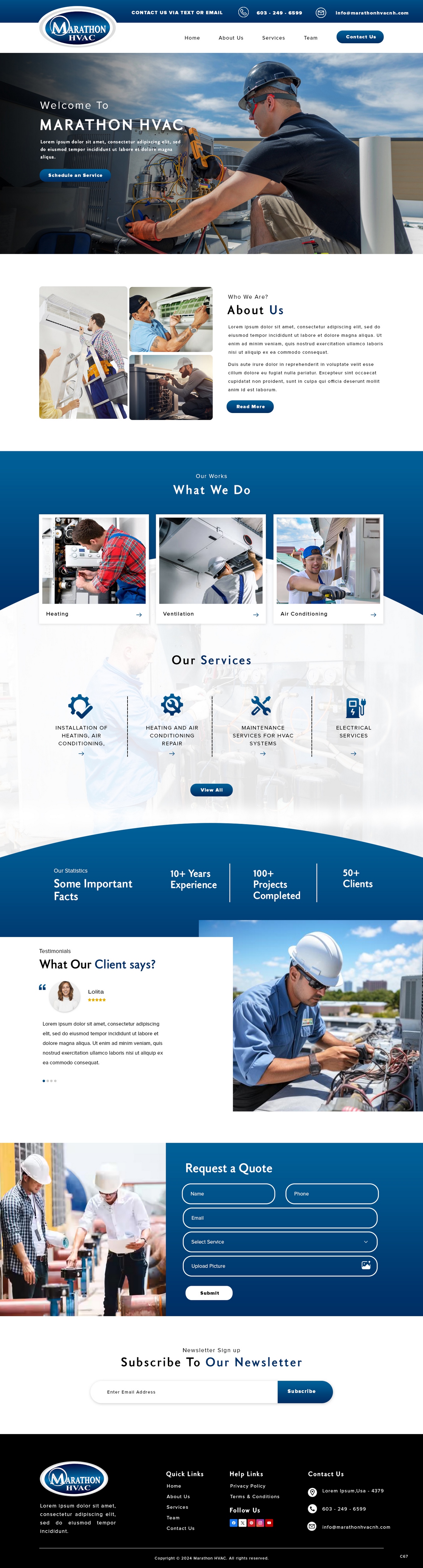 Web Design by pb for Marathon HVAC | Design #32282859