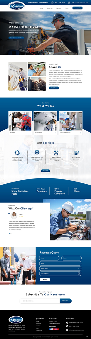 Web Design by pb for Marathon HVAC | Design: #32282859