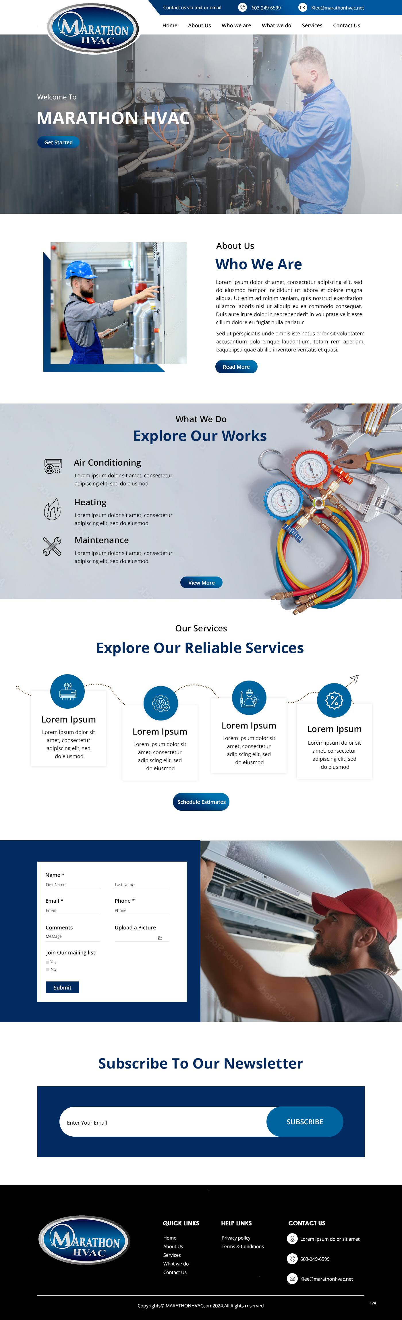 Web Design by pb for Marathon HVAC | Design #32282860