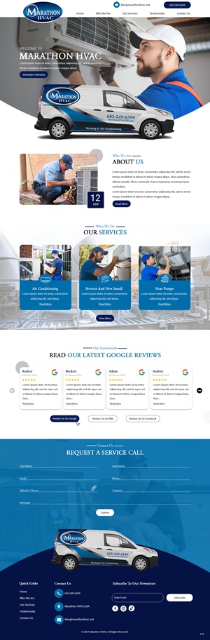 Web Design by pb for Marathon HVAC | Design: #32282861