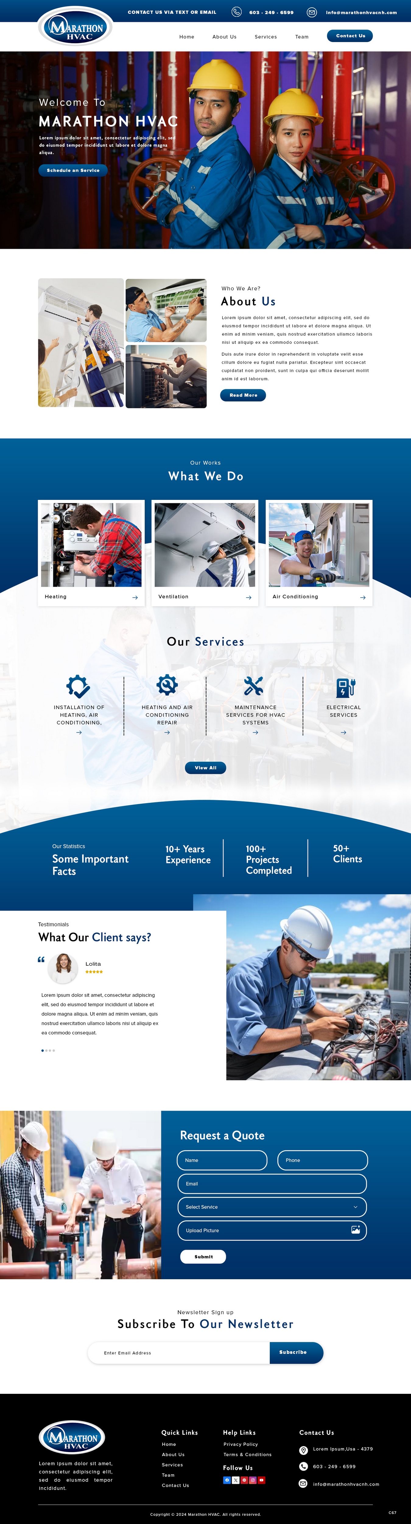 Web Design by pb for Marathon HVAC | Design #32282862