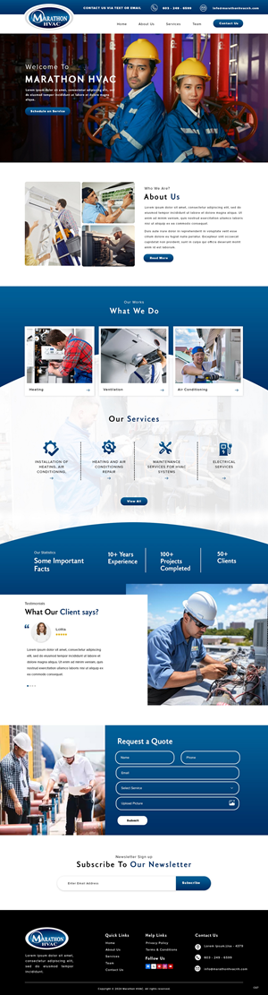 Web Design by pb for Marathon HVAC | Design: #32282862
