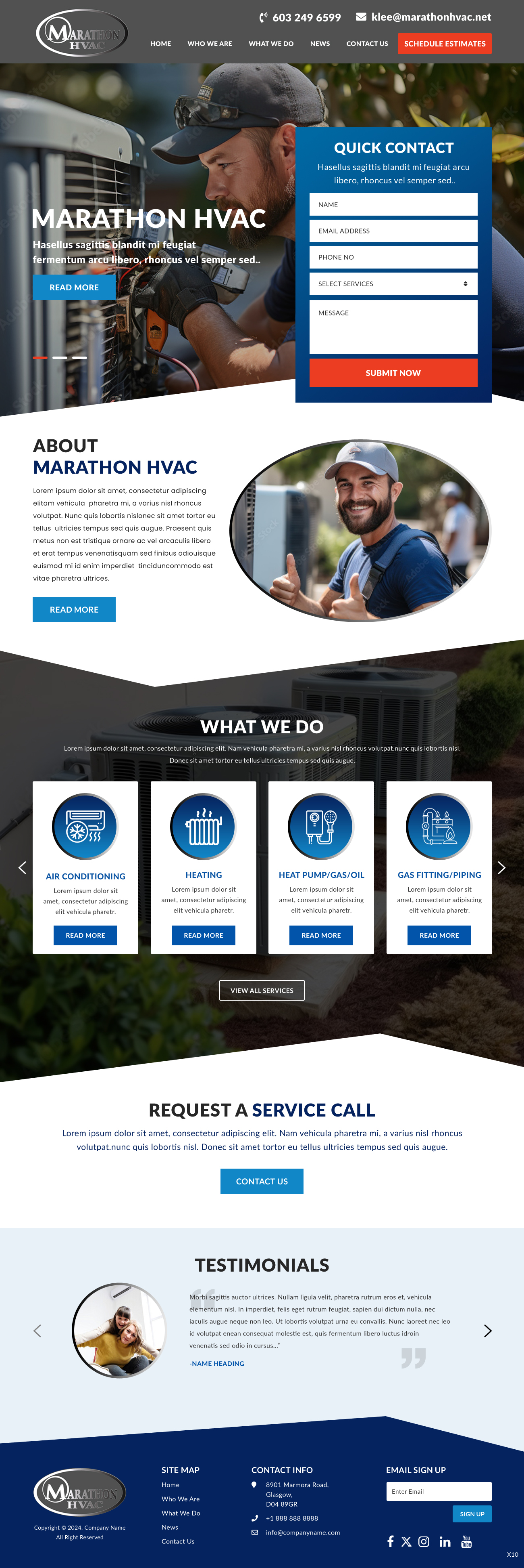 Web Design by pb for Marathon HVAC | Design #32282871