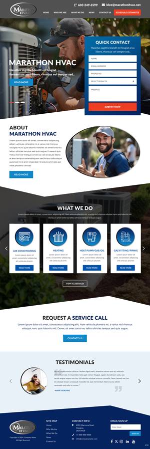 Web Design by pb for Marathon HVAC | Design: #32282871