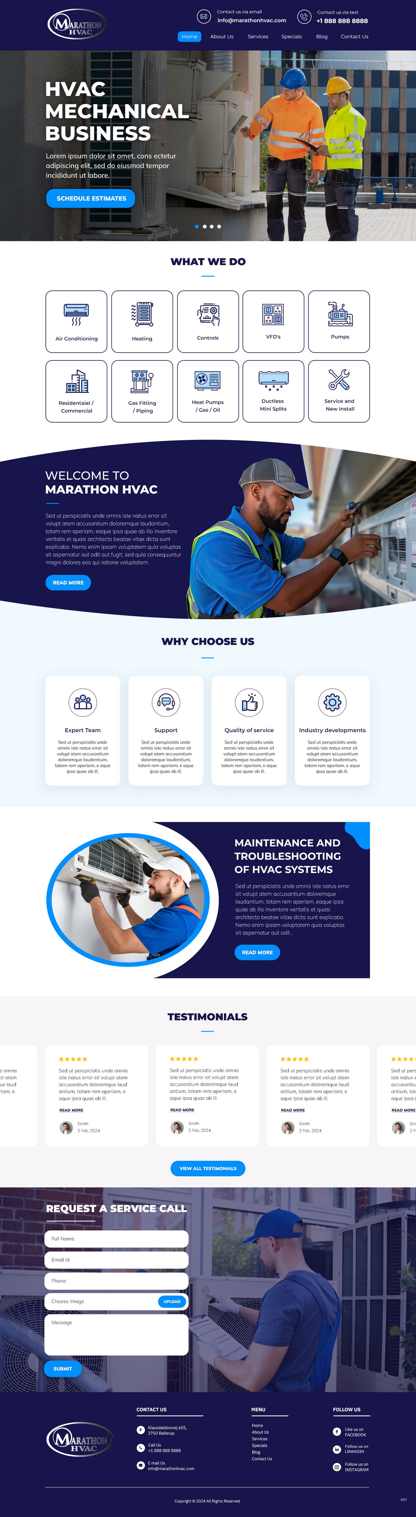 Web Design by pb for Marathon HVAC | Design #32282872