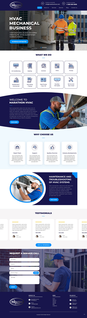 Web Design par pb pour Marathon HVAC | Design : #32282872