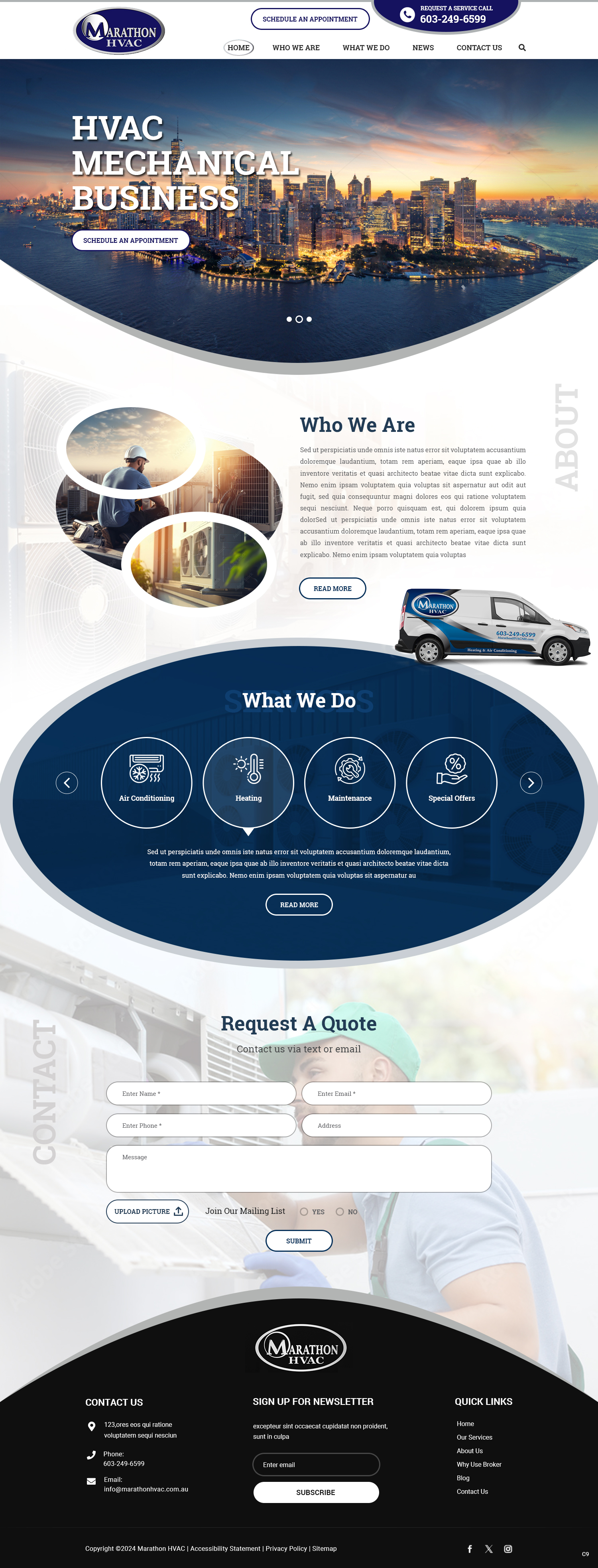 Web Design by pb for Marathon HVAC | Design #32290494